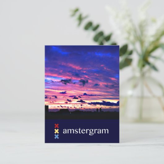 Skyline Amsterdam Briefkaart (Staand voorkant)