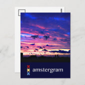 Skyline Amsterdam Briefkaart (Voorkant / Achterkant)