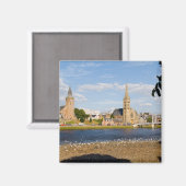 Skyline and river of quaint town of Inverness Magneet (Voorkant / Achterkant)