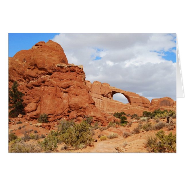 Skyline Arch, Arches National Park, Utah, Kaart (Voorkant Horizontaal)