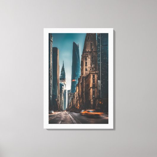 Skyline Art Canvas Afdruk (Voorkant)