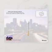 Skyline at dusk, Minneapolis, Minnesota Briefkaart (Achterkant)