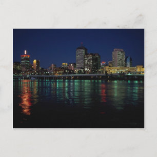 Skyline at night, Brisbane, Queensland, Australië Briefkaart