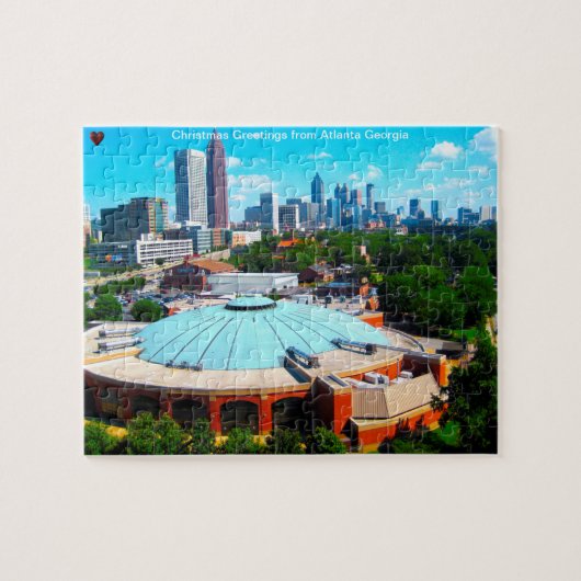 Skyline Atlanta Georgia Jigzaag Puzzle Legpuzzel (Horizontaal)