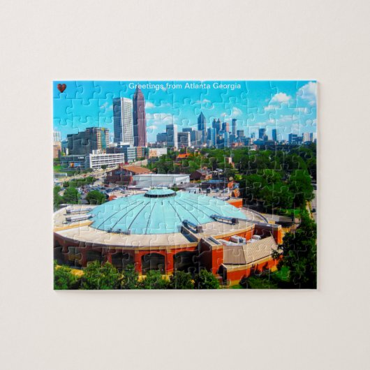 Skyline Atlanta Georgia Jigzaag Puzzle Legpuzzel (Horizontaal)