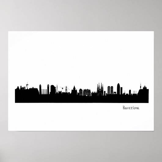 Skyline Barcelona Poster (Voorkant)