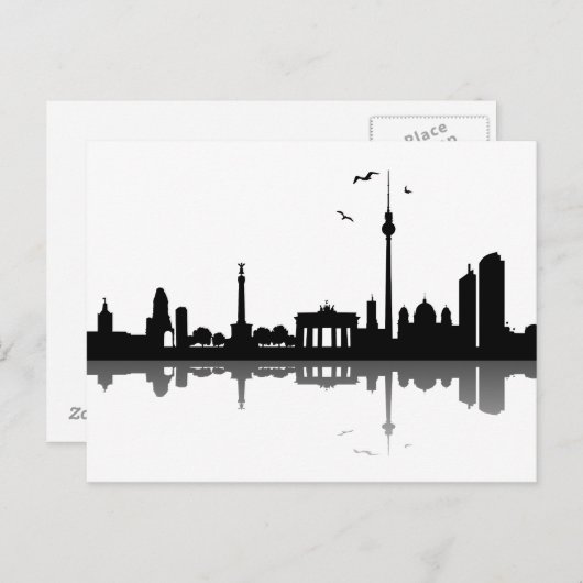 Skyline Berlin Briefkaart (Voorkant / Achterkant)