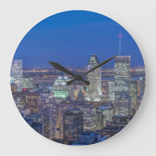 Skyline bij schemering 2 grote klok