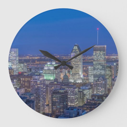 Skyline bij schemering 2 grote klok (Voorkant)
