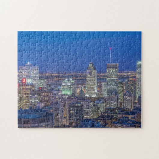 Skyline bij schemering 2 legpuzzel (Horizontaal)