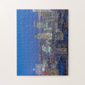 Skyline bij schemering 2 legpuzzel (Verticaal)