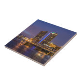 Skyline bij schemering, aan de Grand River Tegeltje (Zijkant)