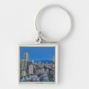 Skyline bij schemering sleutelhanger