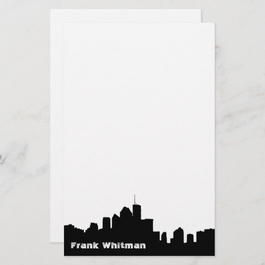 Skyline briefpapier (Voorkant / Achterkant)