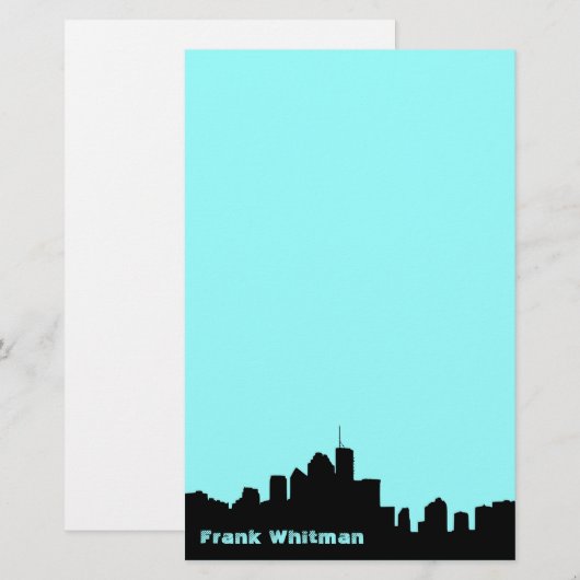Skyline briefpapier (Voorkant / Achterkant)
