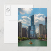 Skyline Chicago Briefkaart (Voorkant / Achterkant)