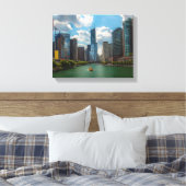 Skyline Chicago Canvas Afdruk (Insitu (Slaapkamer))
