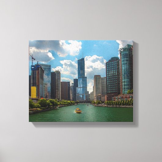 Skyline Chicago Canvas Afdruk (Voorkant)