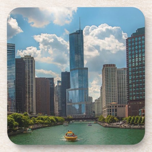 Skyline Chicago Onderzetter (Voorkant)