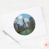 Skyline Chicago Ronde Sticker (Envelop)