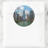 Skyline Chicago Ronde Sticker (Tas)