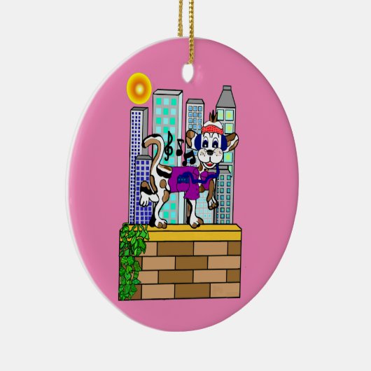 Skyline Chilly Chili Dog Keramisch Ornament (Rechts)