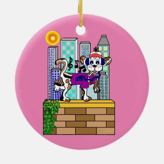 Skyline Chilly Chili Dog Keramisch Ornament (Achterkant)