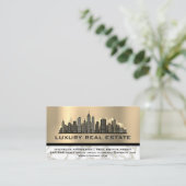 Skyline City | Goudolie met metaal Visitekaartje (Staand voorkant)