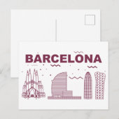 Skyline City Landschap | Barcelona, Spanje Briefkaart (Voorkant / Achterkant)