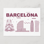 Skyline City Landschap | Barcelona, Spanje Briefkaart (Voorkant)