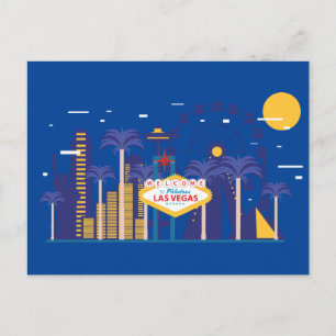 Skyline City Landschap Las Vegas, Nevada Briefkaart