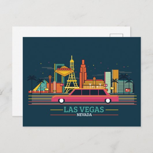 Skyline City Landschap | Las Vegas, Nevada Briefkaart (Voorkant / Achterkant)