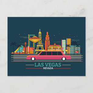 Skyline City Landschap Las Vegas, Nevada Briefkaart