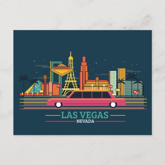 Skyline City Landschap | Las Vegas, Nevada Briefkaart (Voorkant)