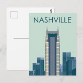 Skyline City Landschap | Nashville, Tennessee Briefkaart (Voorkant / Achterkant)