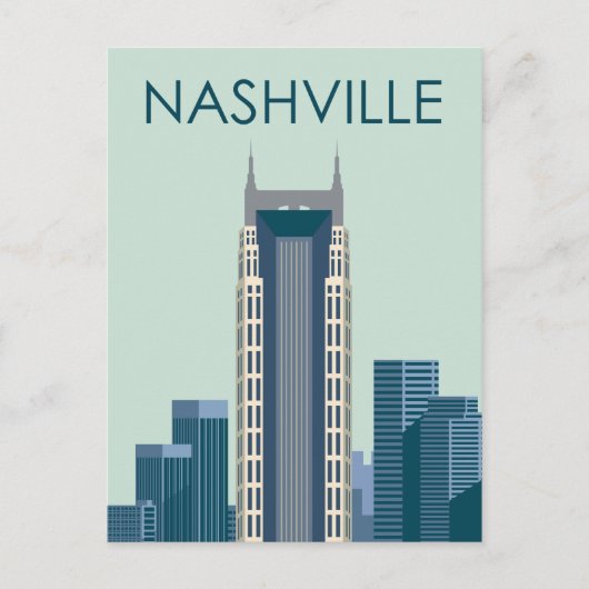 Skyline City Landschap | Nashville, Tennessee Briefkaart (Voorkant)