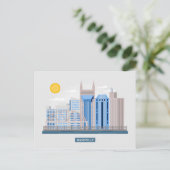 Skyline City Landschap | Nashville, Tennessee Briefkaart (Staand voorkant)