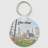 Skyline Cleveland Sleutelhanger (Voorkant)