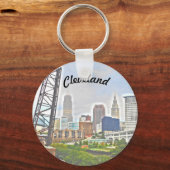 Skyline Cleveland Sleutelhanger (Voorkant)