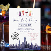 Skyline Company Year End Party Invitation Postcard Briefkaart