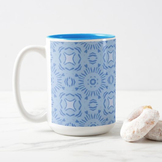 Skyline Constellation Tweekleurige Koffiemok (Met donut)