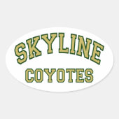 Skyline Coyotes Ovale Sticker (Voorkant)