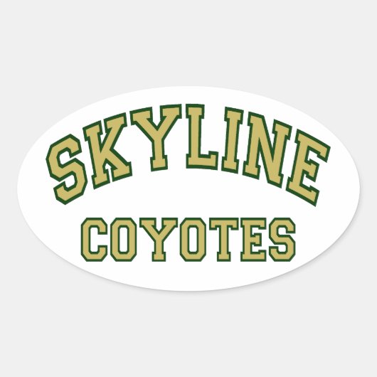 Skyline Coyotes Ovale Sticker (Voorkant)