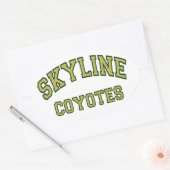 Skyline Coyotes Ovale Sticker (Envelop)