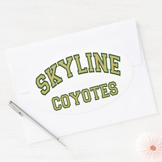Skyline Coyotes Ovale Sticker (Envelop)
