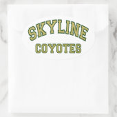 Skyline Coyotes Ovale Sticker (Tas)