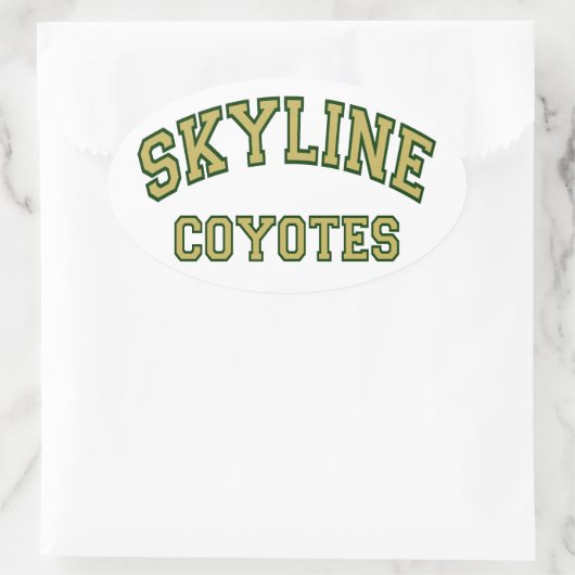 Skyline Coyotes Ovale Sticker (Tas)