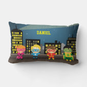 Skyline Cute Superheld for Kids Room Kussen (Achterkant)