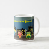 Skyline Cute Superheld voor kinderen Koffiemok (Voorkant rechts)