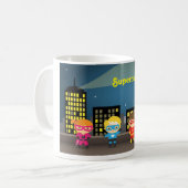 Skyline Cute Superheld voor kinderen Koffiemok (Voorkant links)